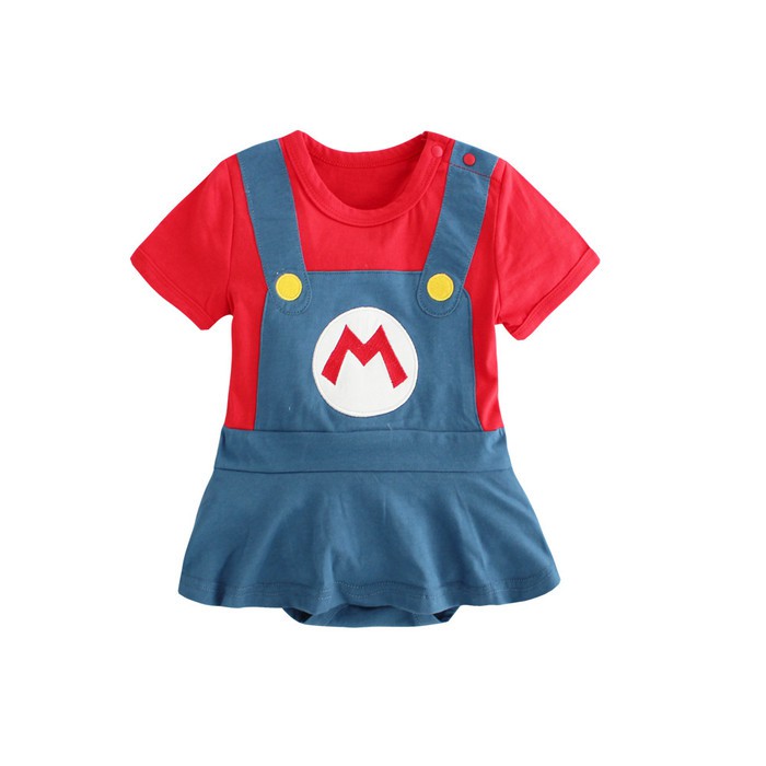 Baby Mario bross costume Mario bross romper baby kostum bayi mario