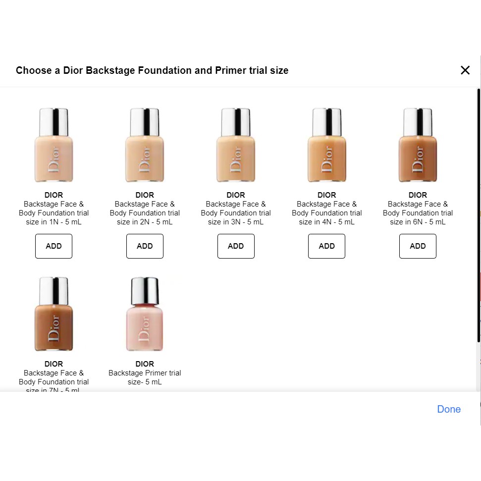 dior backstage face and body foundation shades