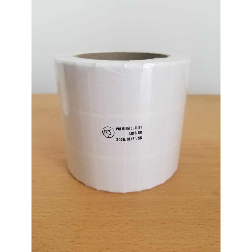 Label Barcode Semicoated 30mm x 20mm / 30x20mm Core 3&quot; 3Line Isi 5.000