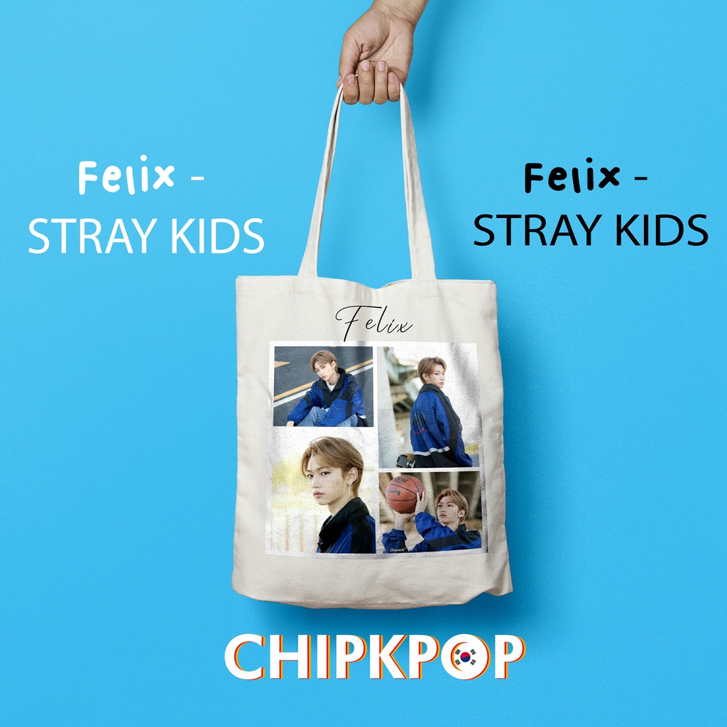[FELIX] PAKET SET I TOTEBAG FELIX STRAY KIDS MURAH I TOTEBAG FELIX STRAY KIDS I TAS STRAY KIDS MURAH