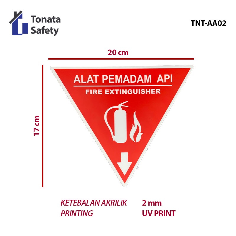 Segitiga APAR Polos / Rambu Akrilik Alat Pemadam Api Ringan