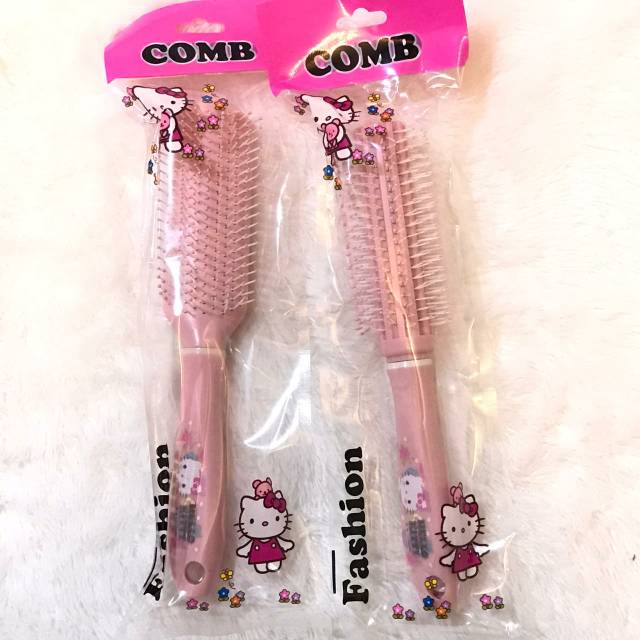 TEBAL! Sisir Blow setengah blow hello kitty / sisir fancy salon / sisir blow / sisir stengah blow