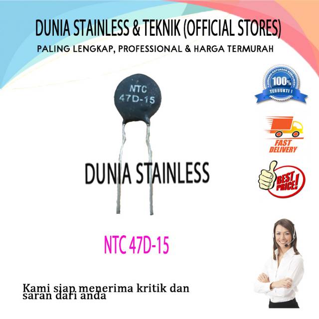 Sparepart travo inverter mma NTC-47D-15 komponen elektronik