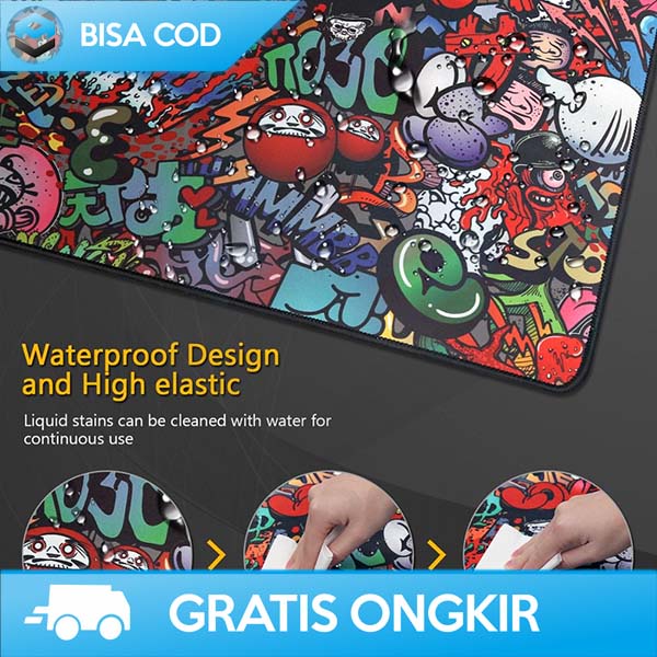 MOUSE PAD GAMING ULTRA SMOOTH ANTI SLIP SILIKON DESK MAT BY EASYIDEA