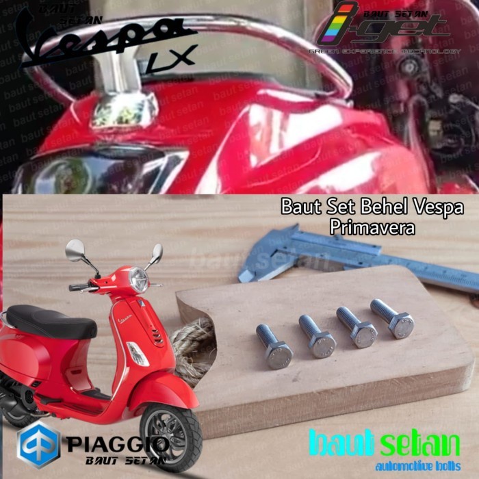 Baut Set Behel Belakang Vespa Matic Primavera 150 I-Get Non ABS