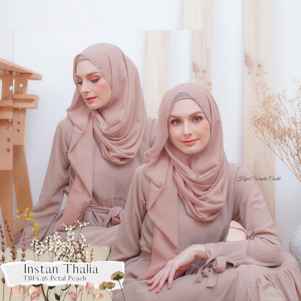 Hijabwanitacantik - Instan Thalia | Hijab Instan | Jilbab Instan-Petal Peach