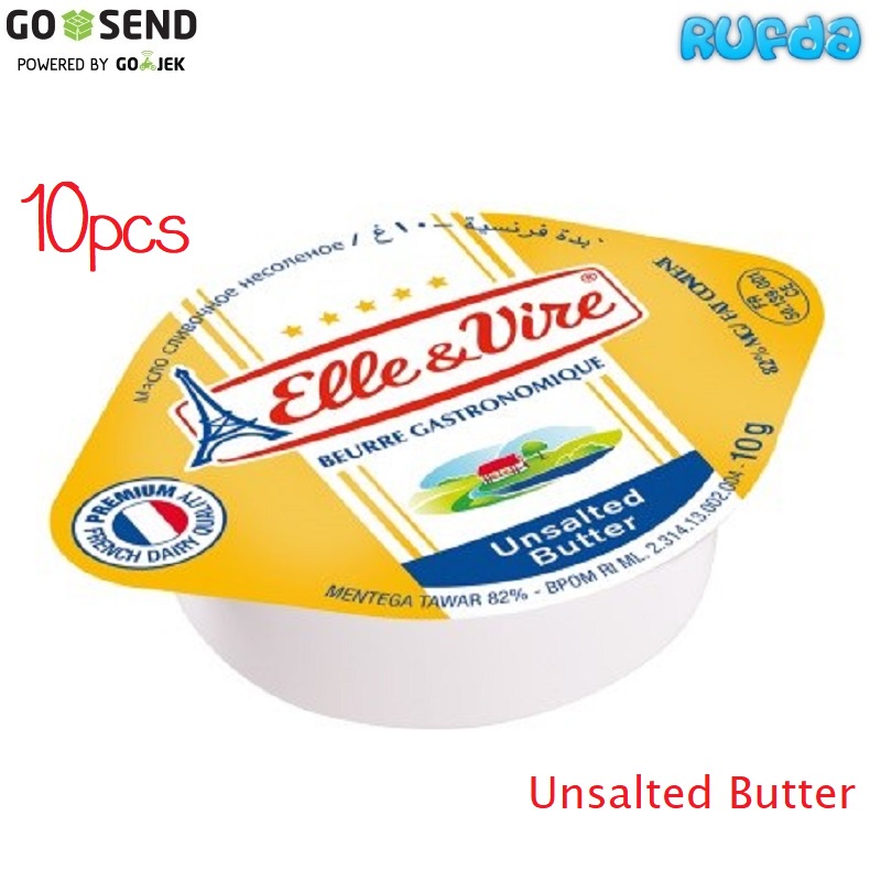 Elle &amp; Vire Unsalted Butter 10 pcs 10 gram