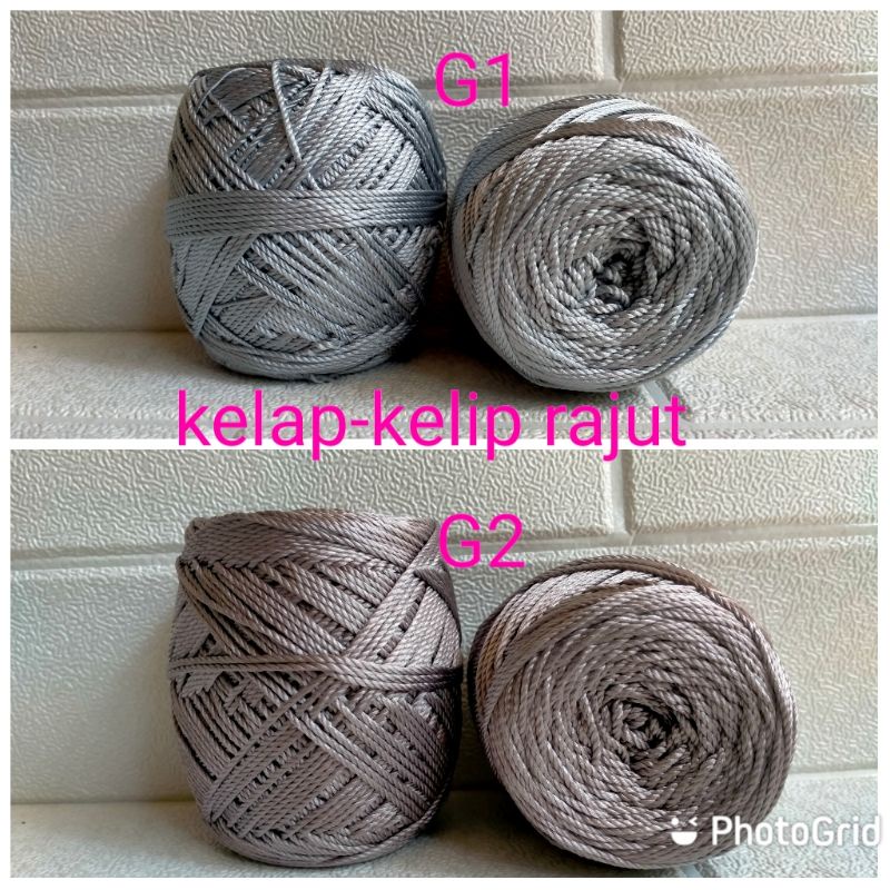benang rajut poly kilap