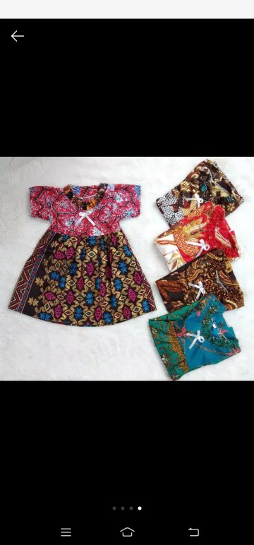 Dress Batik Bayi -2 Tahun 1 Kg 6 Pcs Termurah Cod