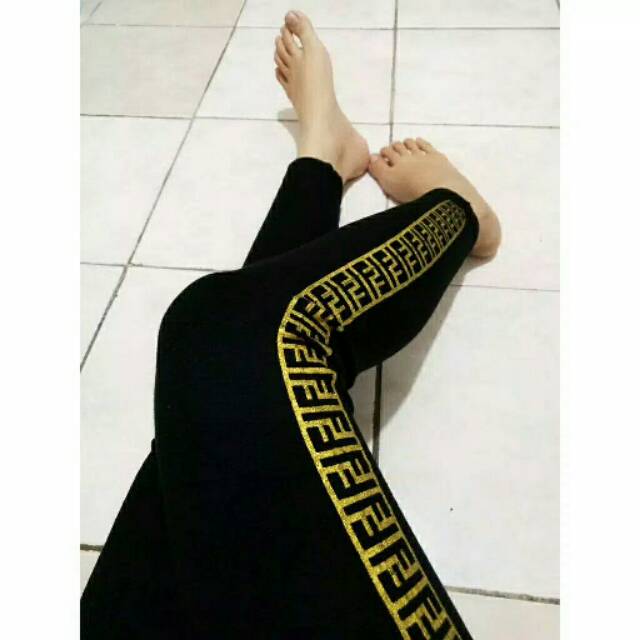 LEGGING FF GOLD SAMBUNG/LEGGING MURAH/LEGGING WANITA