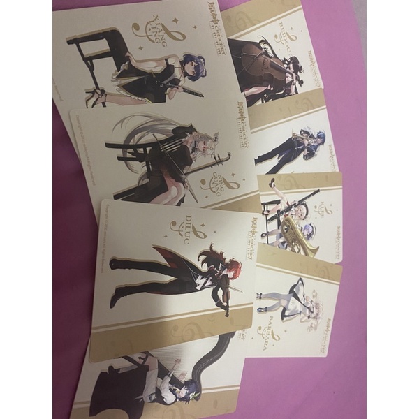 Postcard official Genshin Impact concert edition. {Diluc,Barbara,Klee,Qiqi,Kaeya,Beidou,Venti,Ninggu