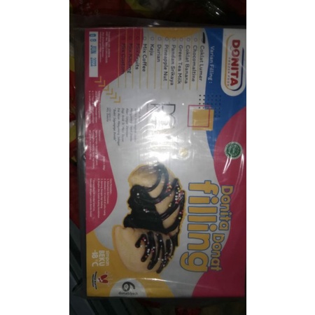 

donat donita coklat lumer isi 6