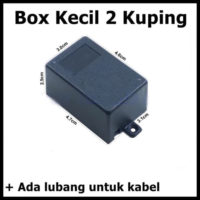 

Box Plastik Hitam Kecil 2 Kuping cocok untuk Box Project Elektronika