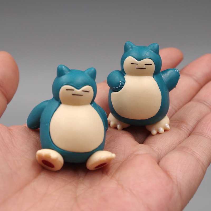 5pcs / Set Mainan Action Figure Model Snorlax Pokemon Catoon Bahan PVC Ukuran 3CM Untuk Hadiah Ulang Tahun Anak