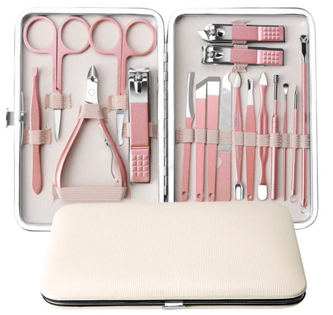 Biutte.co Nail Art Set Gunting Kuku Manicure Pedicure 18 PCS - ZJQ-18GLD