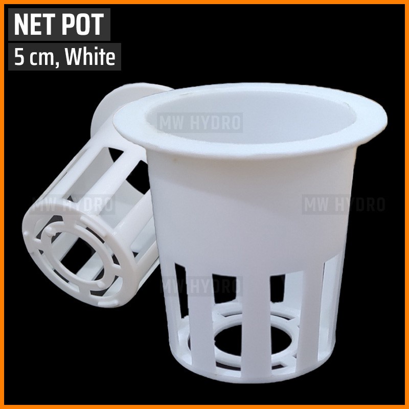 Netpot Hidroponik - Hydroponic Net Pot, 5 cm, Putih