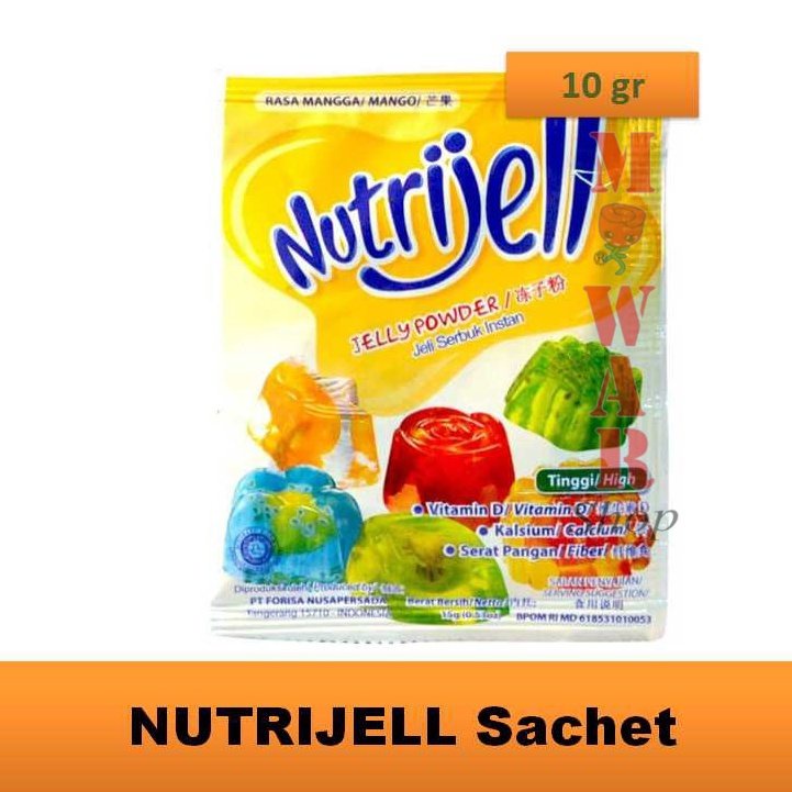 

(10 gr) NUTRIJELL Agar - Agar Jelly Rasa Mangga Mango Nutrijell Aneka Rasa Buah Kemasan Ekonomis