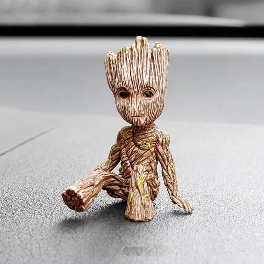 MXBEAUTY Figure Toys Groot Figure Sitting Action Toy Figure Tree Man Groot 6CM for Gifts for Kids Model Doll Avengers Mini Groot