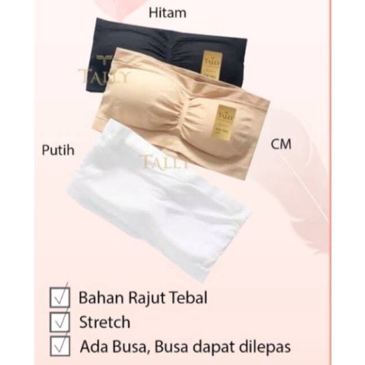 TALLY Kemben Fashion Dengan Busa Bisa Dilepas Denla Tally W 012 - KEMBEN W002 ( T BUSA ) W012 ( PAKAI BUSA ) BUSA DI COPOT PASANG - KEMBEN ADA BUDA BAHAN RAJUT - KEMBEN TALLY BUSA - KEMBEN BUSA - ARA98STORE