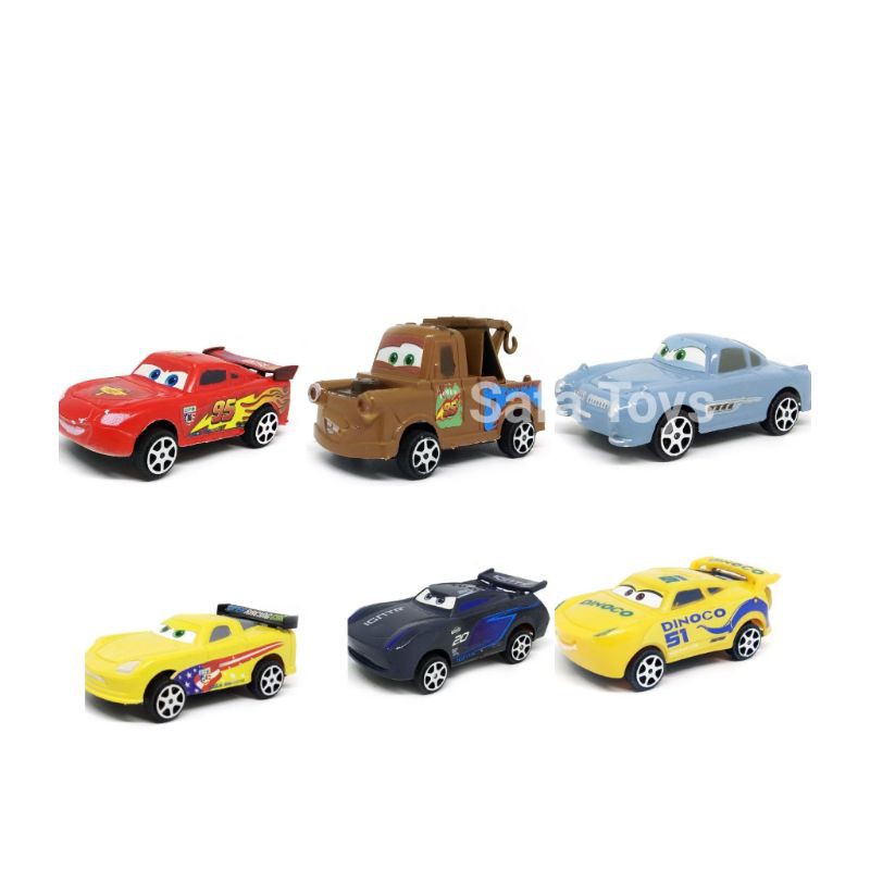 Mainan Mobil McQueen Cars Set Isi 6pcs Mobil