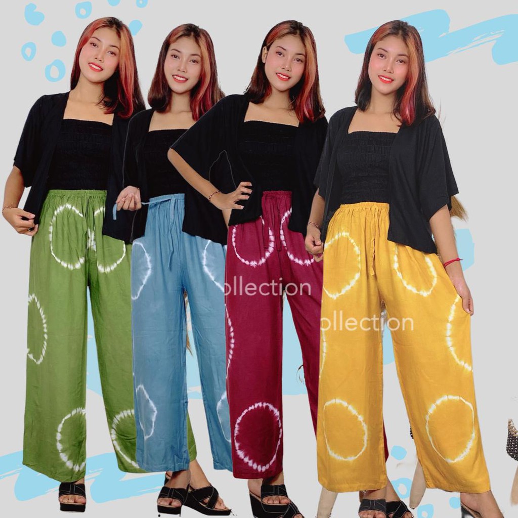 Celana Kulot Panjang Shibori