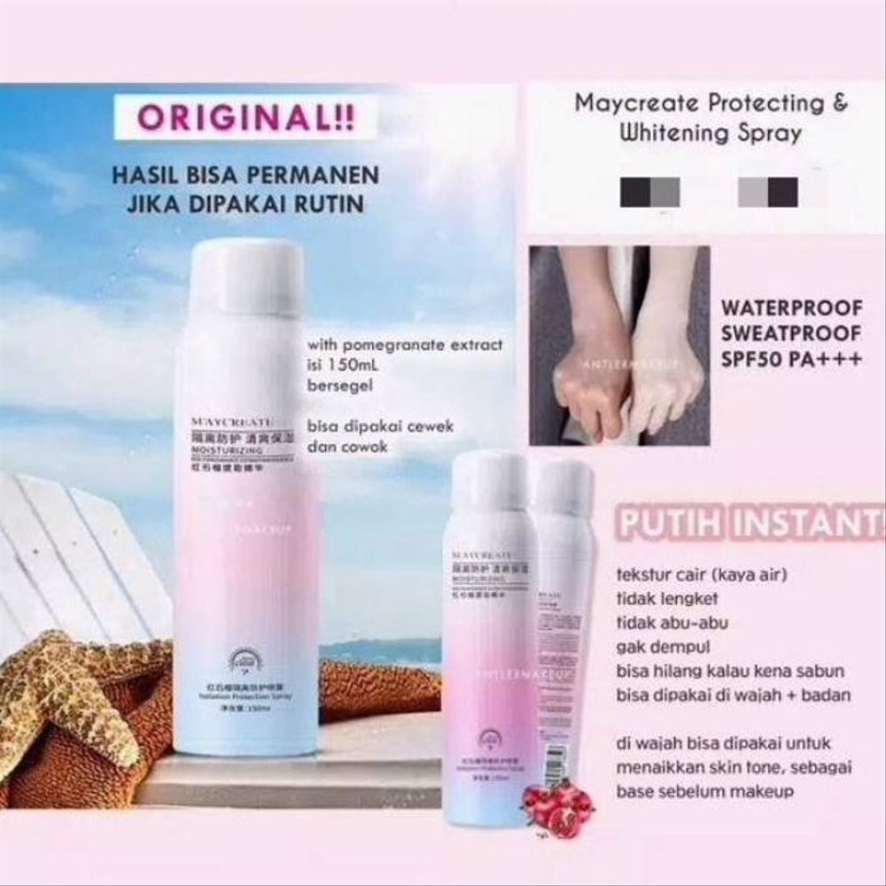 [ Dijamin ORIGINAL ] MAYCREATE Isolation Protection Body Cream-Pemutih Badan Tangan &amp; Wajah -