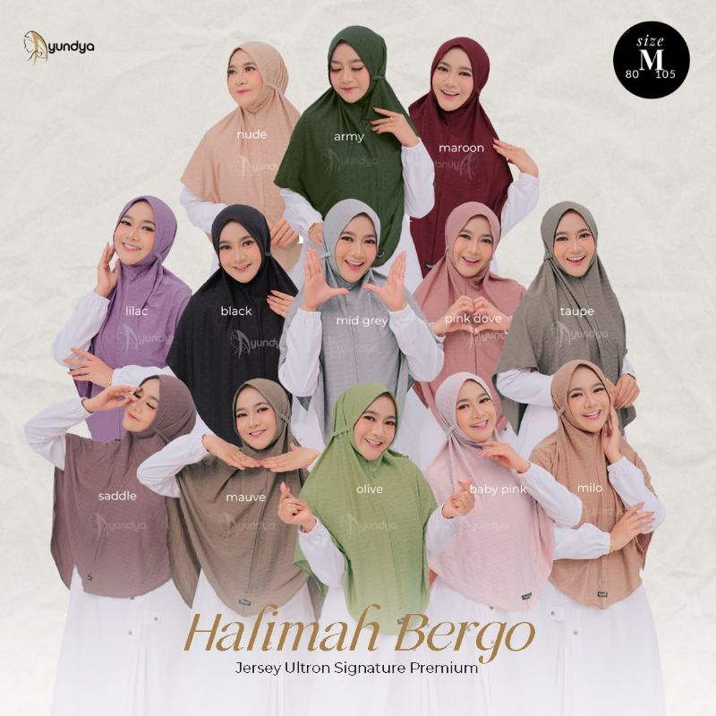 BERGO  HALIMAH/ JILBAB HARIAN by AYUNDYA HIJAB
