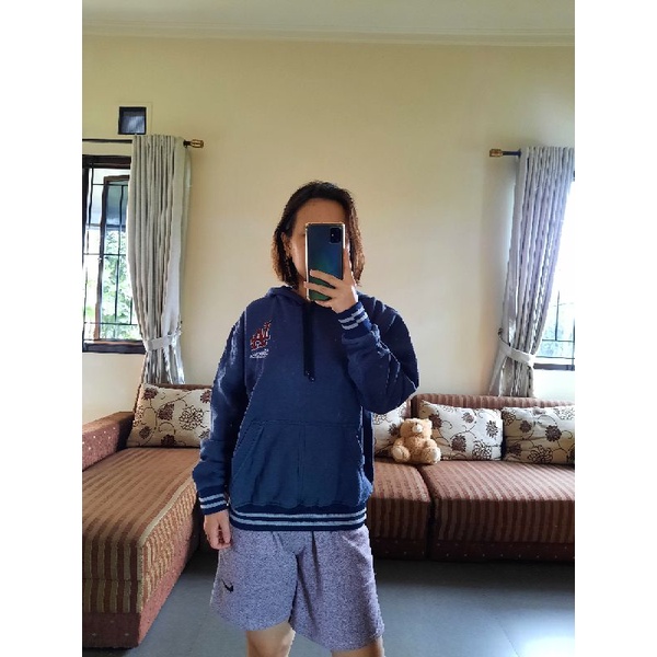 Soul Concept - Hoodie Unisex Pria Wanita Cewe Cowo LA Dodgers Biru Donker Navy Blue Tebal