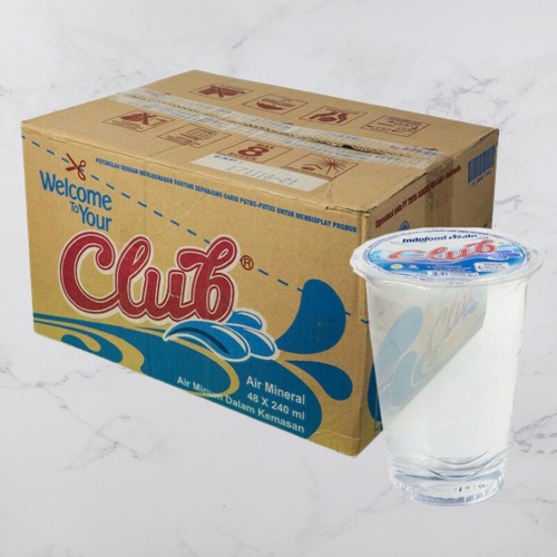 

MINUMAN ~ ( 1 DUS ISI 48 CUP ) AIR MINERAL CLUB GELAS