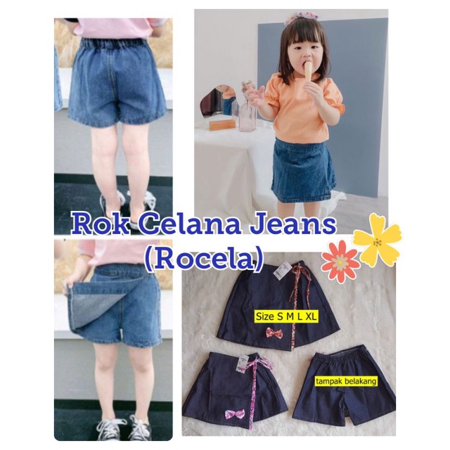 Rok celana jeans anak perempuan 1-6 tahun / rocela anak cewek jeans murah