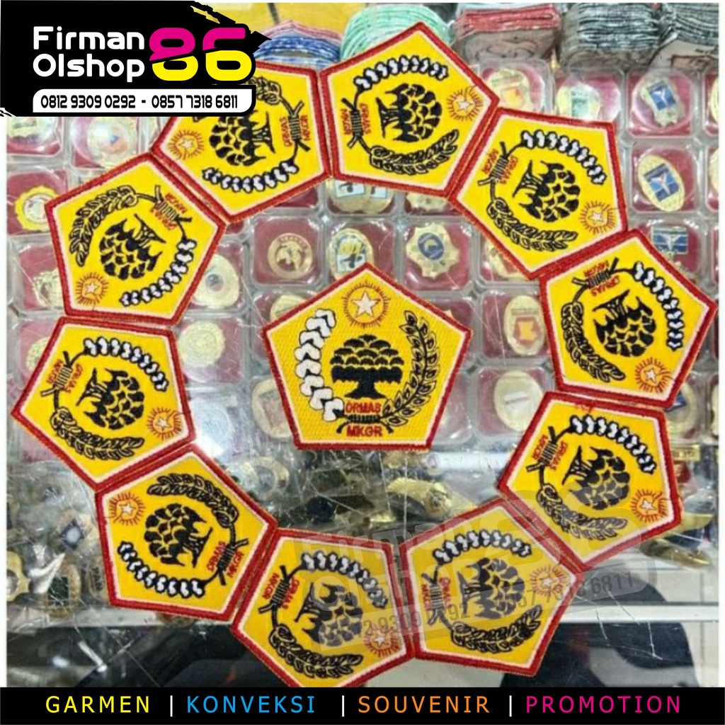 BEDGE BET ORMAS MKGR Logo ORMAS MKGR logo bordir ORMAS MKGR