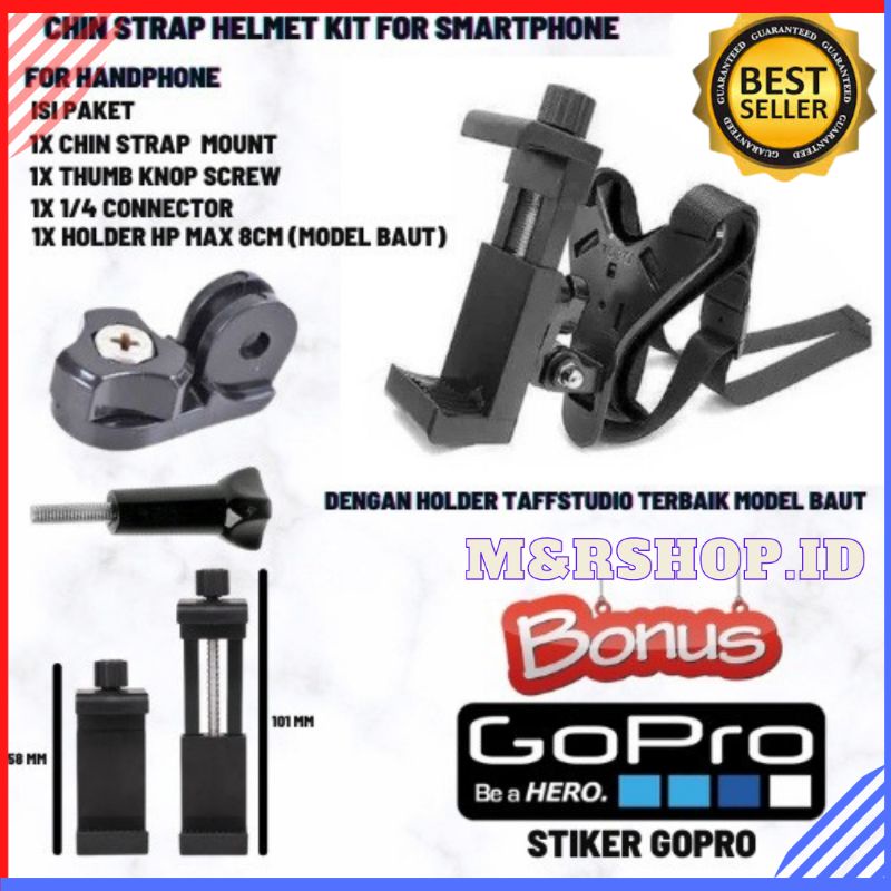 Chin Mount Helm Full Face Mounting Helm Dagu For Action Camera Youtober Motovlog Vlogger