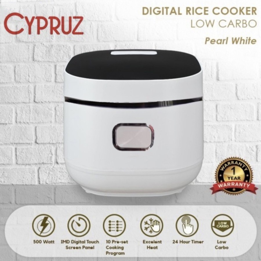 CYPRUZ Rice Cooker Rendah Gula 1 Liter Cypruz RC-0505