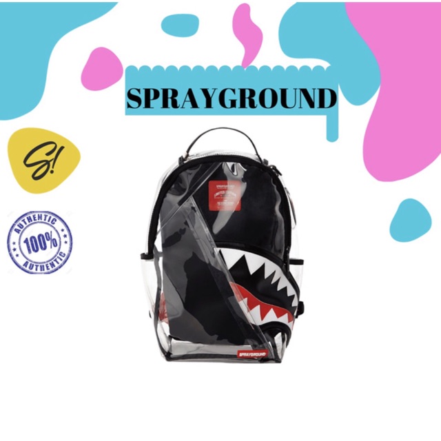 Sprayground 20/20 Vision Double Cargo Side Shark Backpack Tas Ransel Sprayground