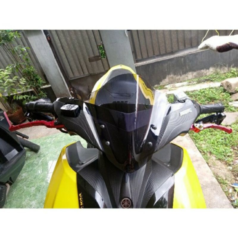 windshield yamaha aerox visor aerox flyscreen aerox winshield aerox connected 2021 tebal 3mm