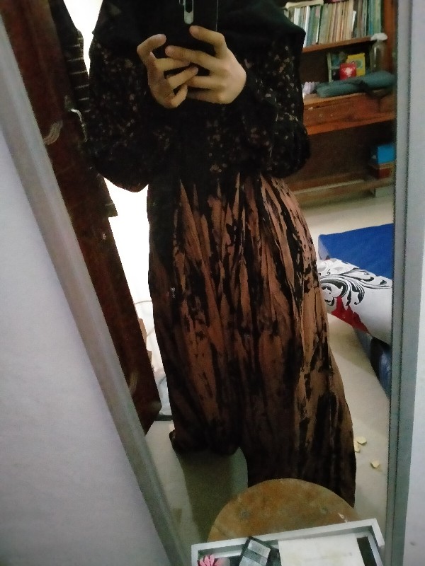 Gamis Twill Candimekar Size M (ld 100cm) / Homedress Busui / Batik Malaman Asli Pekalongan