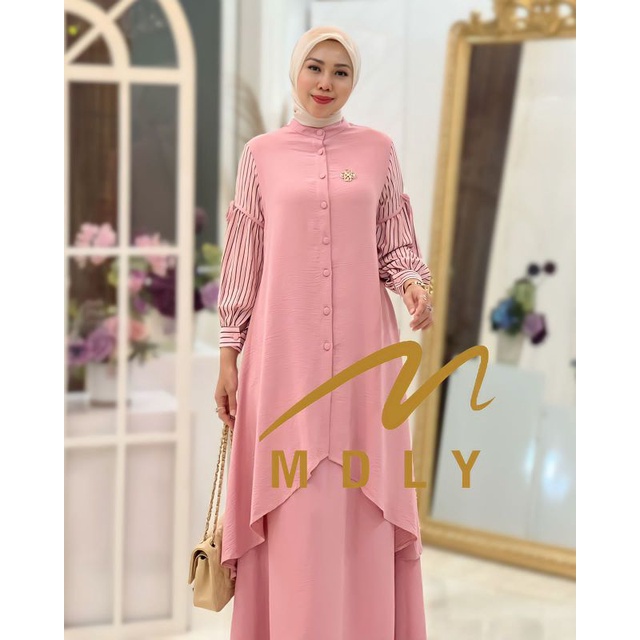 GAMIS DRESS SET WANITA TERBARU ALUNA SET BY MDLY 3048 03101