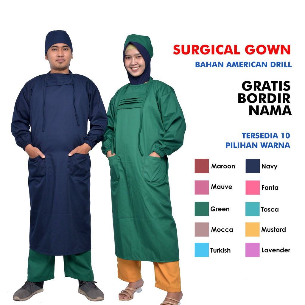 Gown Surgical Gown Baju Operasi  Jubah Operasi  APD 