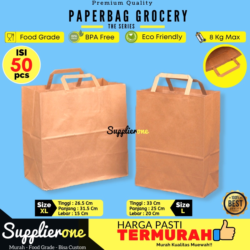 Goodie Bag Paper / PaperBag kertas / Kantong Kertas coklat / Paper Bag / Tas Makanan / Paper Bag Mak