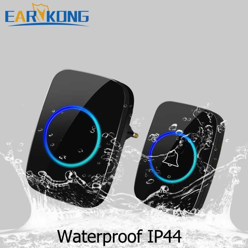 (100% BARANG ORI) EARKONG Bell Pintu Wireless Doorbell LED 36 Tunes 1 Receiver - A20
