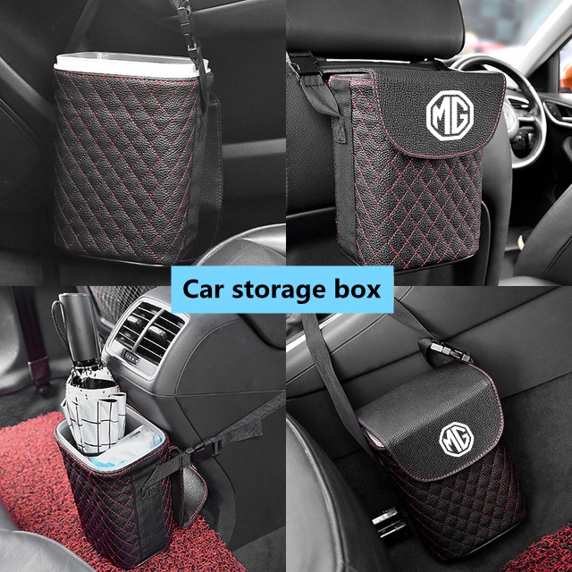 (G-CLUB) Tempat Sampah Bahan Kulit Tahan Air Untuk Mobil MG Semua Model