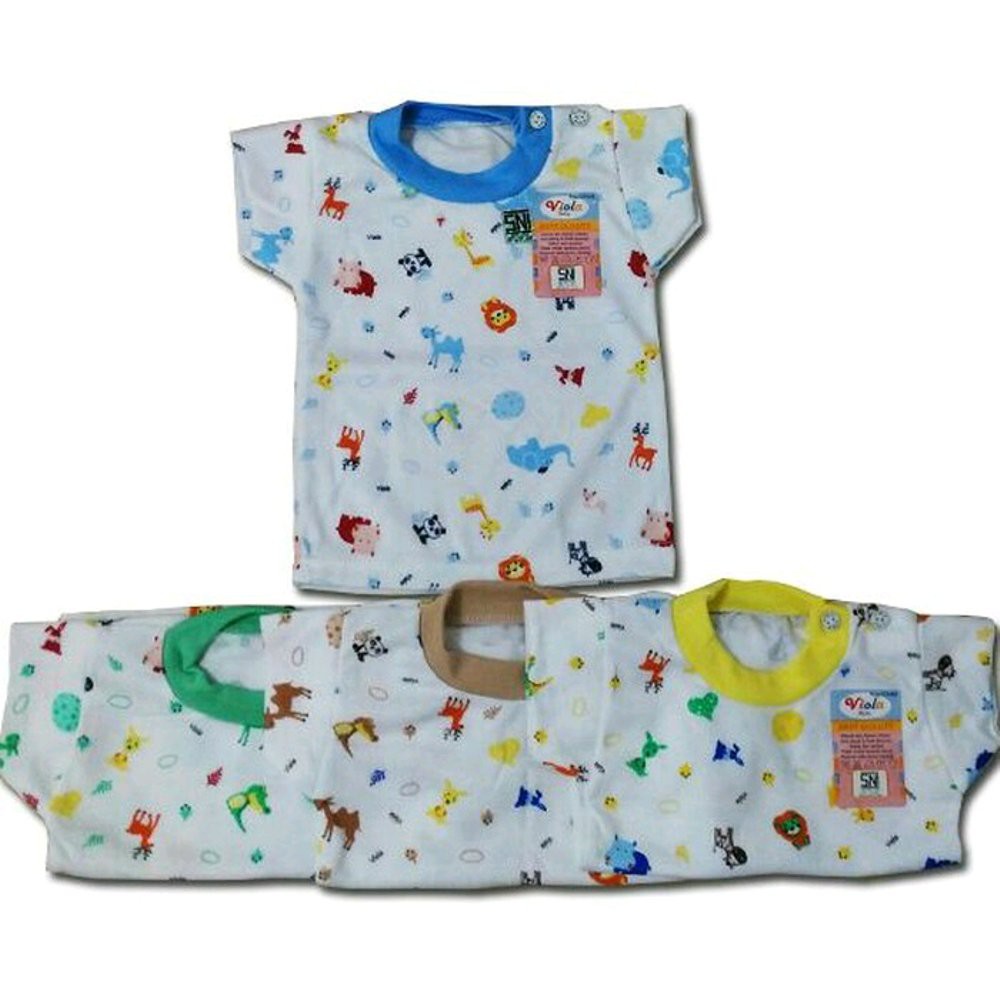 kaos oblong bayi katun SNI per 4pcs kaos bayi halus murah