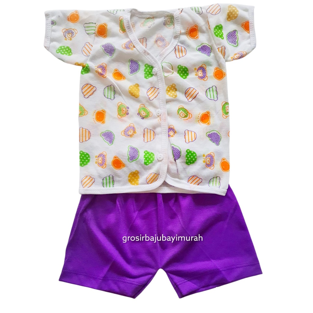 baju bayi setelan NOOH PENDEK bayi baru lahir