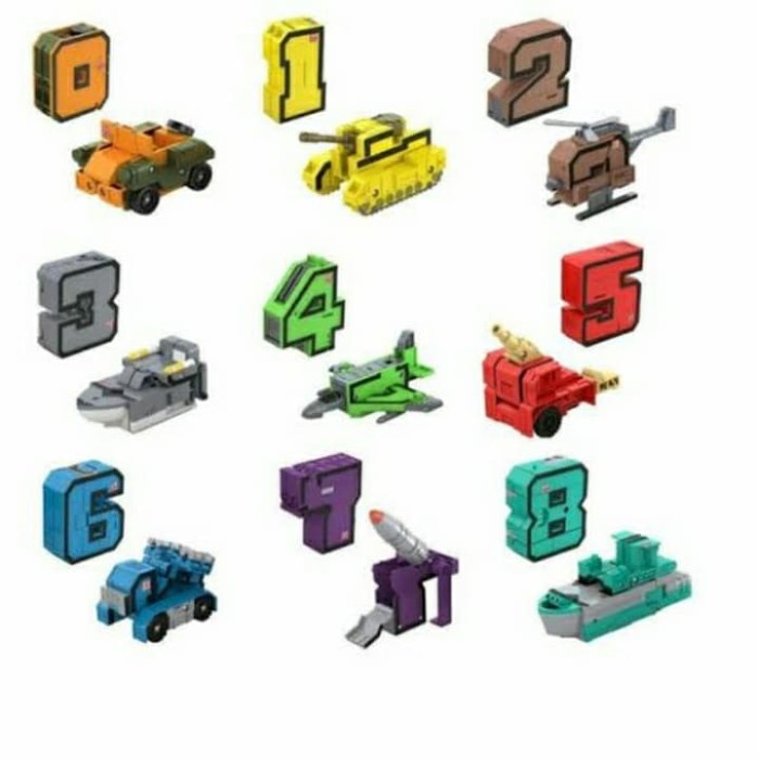 W0E1 Emco Pocket Morphers Number Robot Transformers Angka0 1 2 3 4 5 6 7 89 - Angka 7 Cx21C1