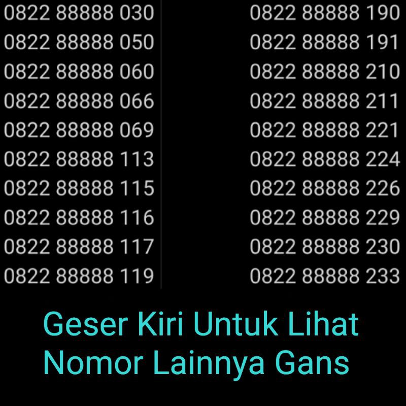 Nomor Cantik Simpati 88888 Panca Murah