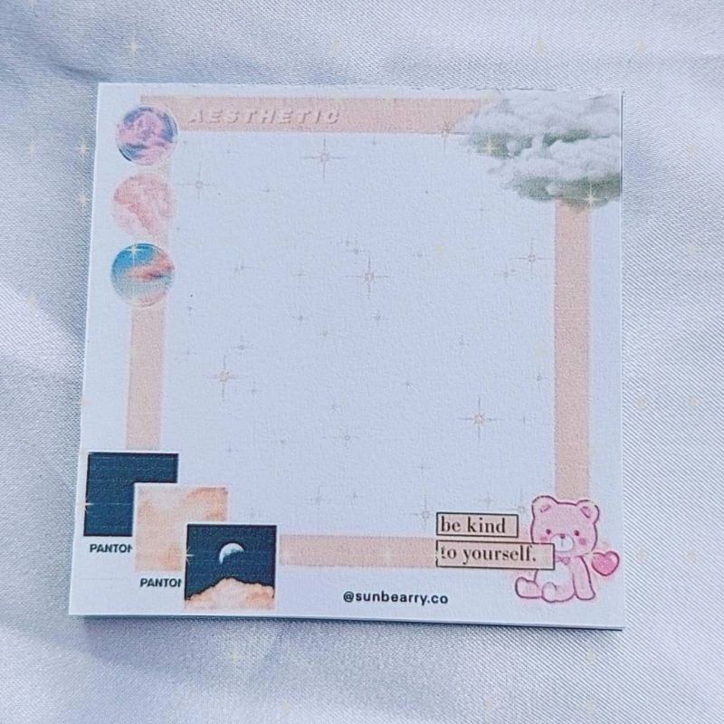 Memo pad by sunbearry.co custom memo pad bts snoppy aesthetic star scrabook-Aesthetic pantone