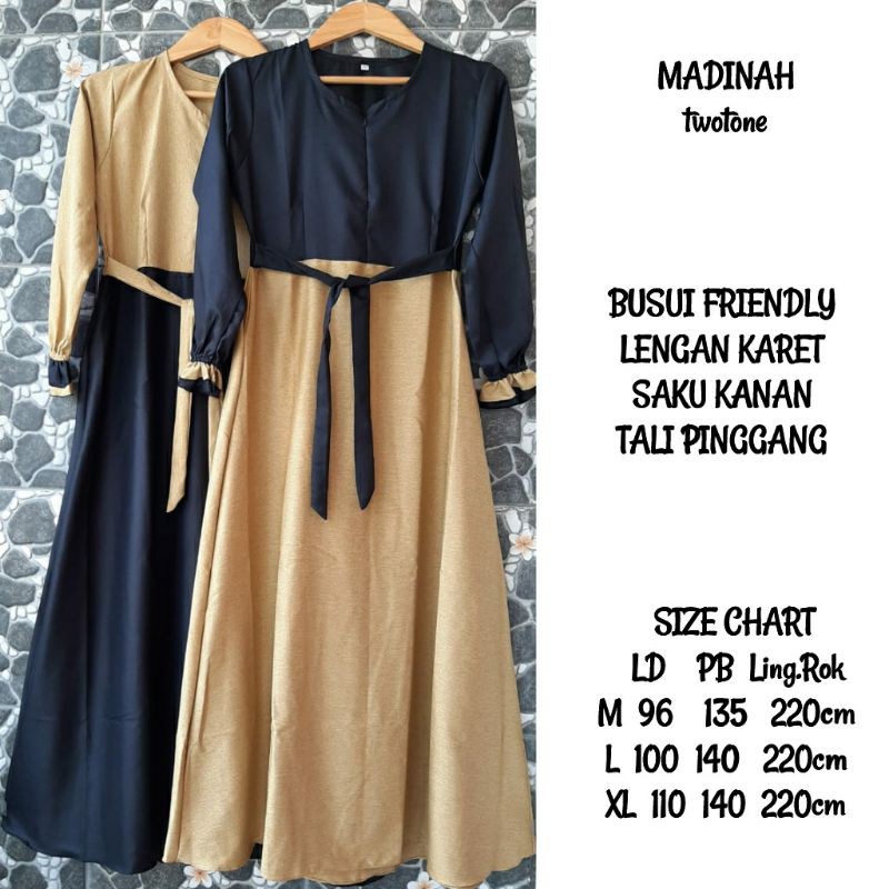 Gamis madina two tone
