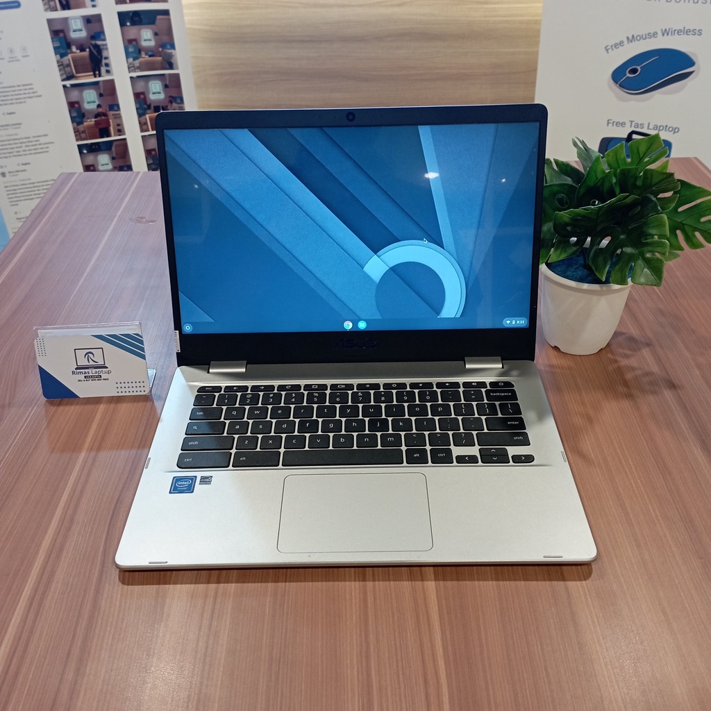 ASUS CHROMEBOOK CELERON RAM 4 GB SSD 64 GB SECOND BEKAS