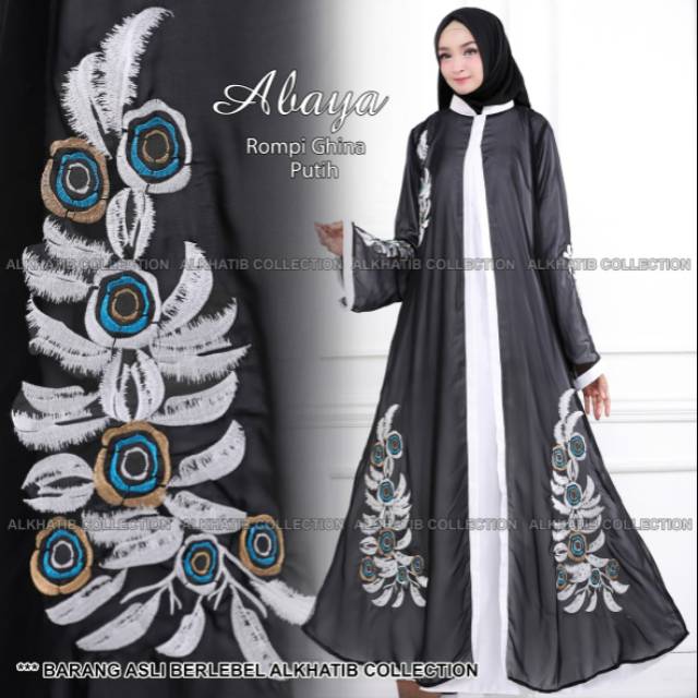 ORI ALKHATIB abaya rompi ghina putih