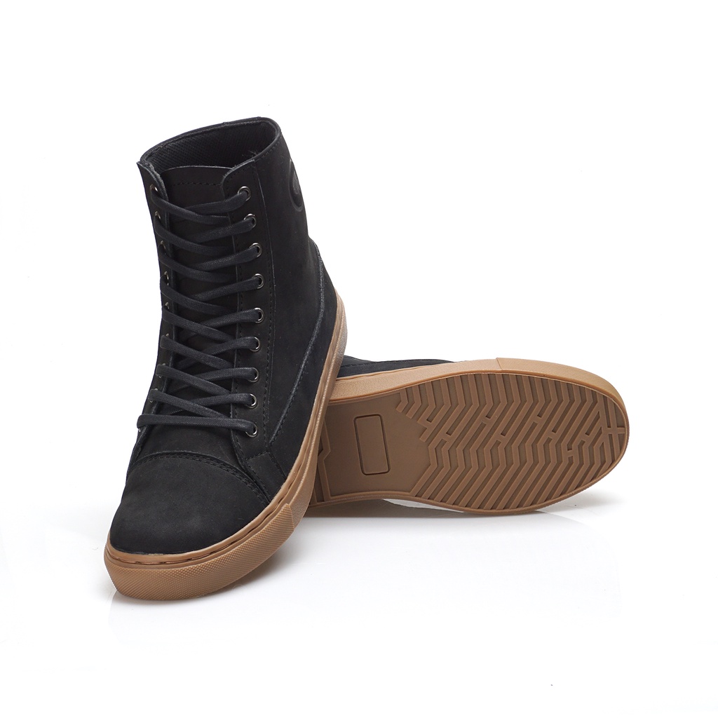 Valdemar Black (Kulit Asli) - Sepatu Boots Pria Kasual Kulit Asli Boot Casual Cowok Original